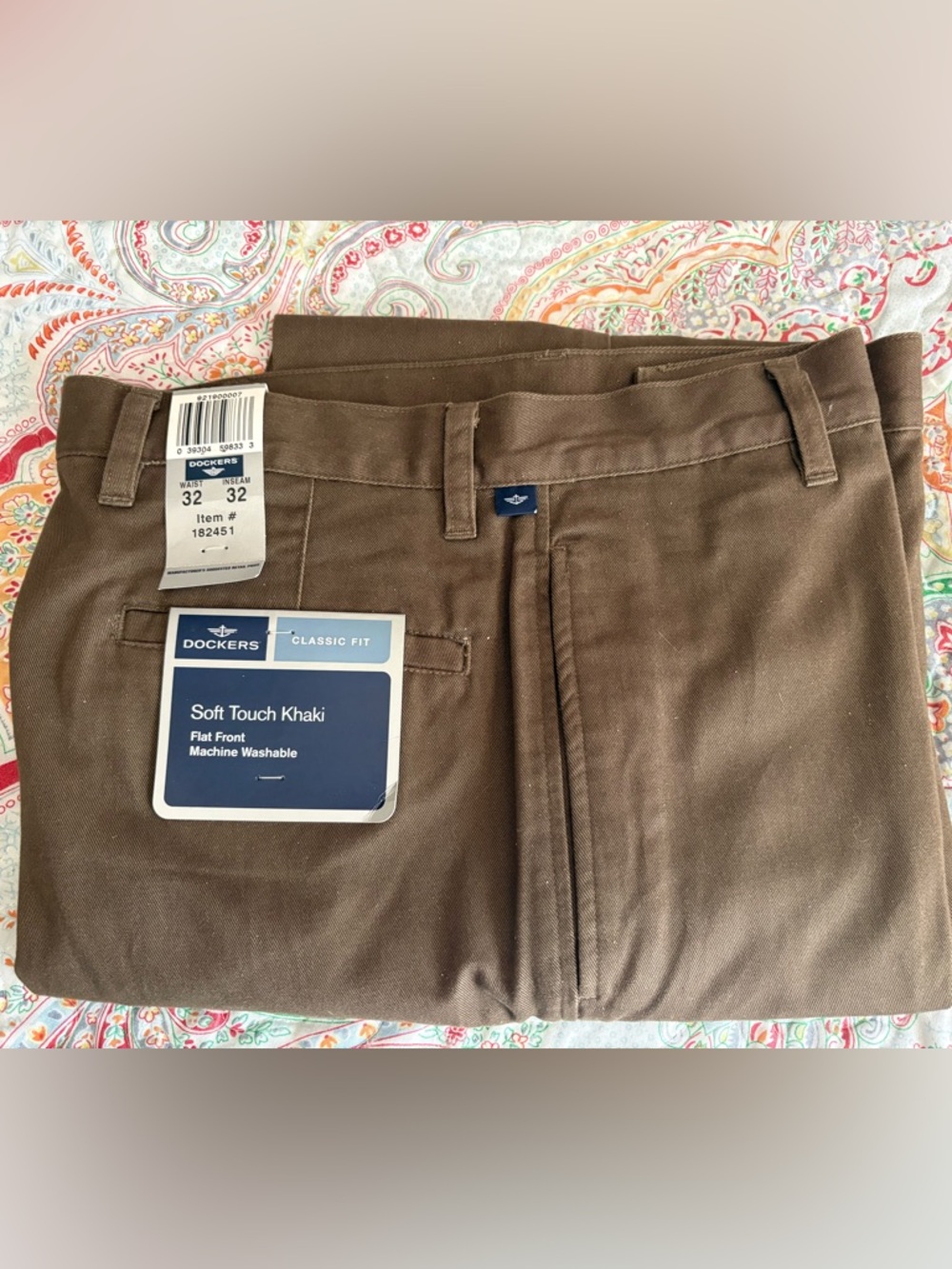 Men’s Dockers brown khakis pants 32x32 New with tags